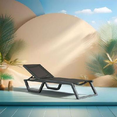 fl siesta rio sun lounger white/blue 