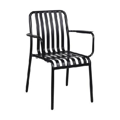 fl bordeaux aluminium hospitality stackable outdoor armchairblack