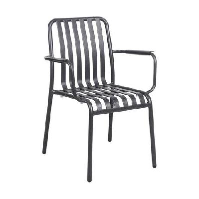 fl bordeaux aluminium hospitality stackable outdoor armchairdark grey