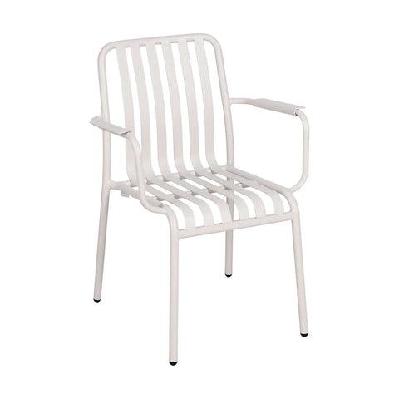 fl bordeaux aluminium hospitality stackable outdoor armchairwhite