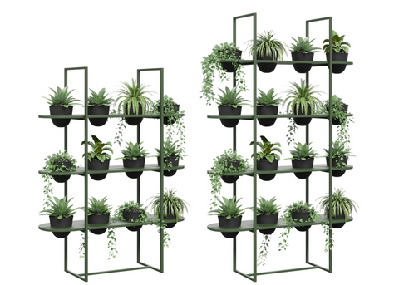 dd fairway curved shelf vertical garden divider wall 1800mm / with plant 