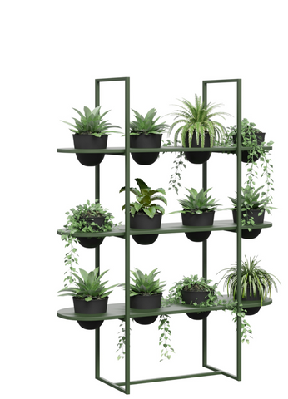 dd fairway curved shelf vertical garden divider wall1500mm / with plant
