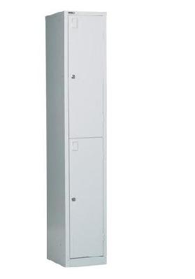 rl go steel 2 door lockersilver grey / 305 mm