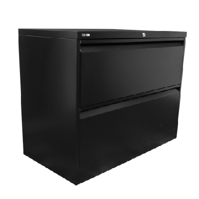 rl go lateral filing cabinets – 2 drawerblack