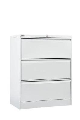 rl go lateral filing cabinets – 3 drawer black