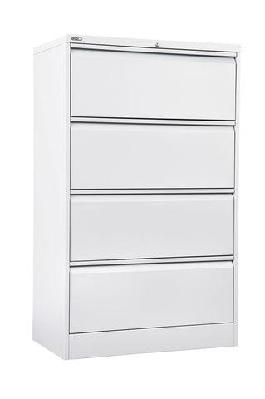rl go lateral filing cabinets – 4 drawer black