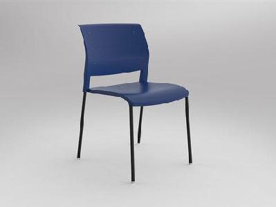 ol game 4 metal legs stackable hospitality chairindigo / black