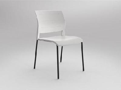 ol game 4 metal legs stackable hospitality chairwhite / black