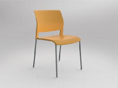 ol game 4 metal legs stackable hospitality chairdaffodil / silver