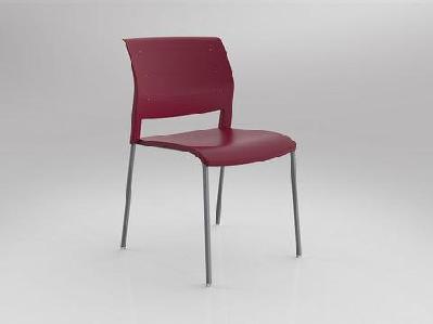 ol game 4 metal legs stackable hospitality chairred / silver