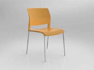 ol game 4 metal legs stackable hospitality chairdaffodil / white