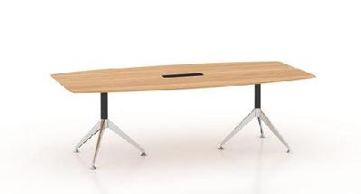 gp potenza 3 legs boardroom table with cable tray virginia walnut 