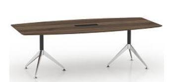gp potenza 2 legs boardroom table with cable traycasnan