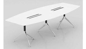 gp potenza 3 legs boardroom table with cable traywhite