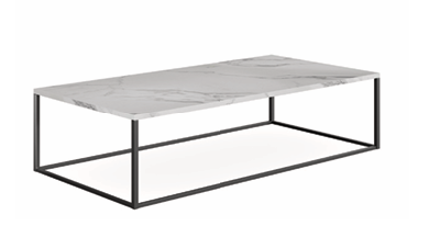 dd gabe metal framed coffee table900l x 600d x 400h / marble board