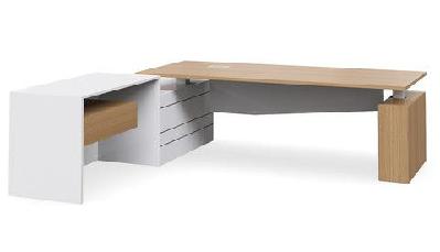 dd geo selectric height adjustable executive desk with returnfloating drawer system