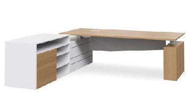 dd geo executive selectric height adjustable desk floating drawer 