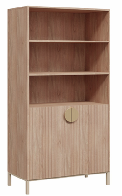 dd honey metal base 2 door cupboard with 2 open shelves