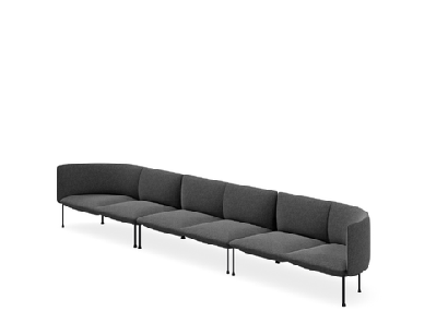 dd bowral fabric upholstered 6 seater breakout seatingcharcoal