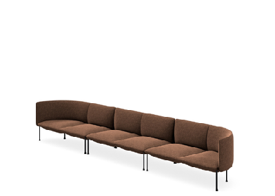 dd bowral fabric upholstered 6 seater breakout seatingochre