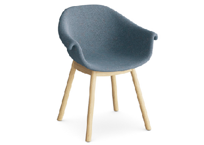 dd enzo fabric upholstered timber leg tub chairblue