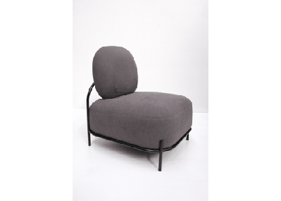 dd izzy fabric upholstered single seater loungecharcoal