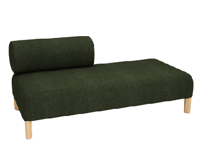 dd cailloux 2 seater fabric breakout sofa with 1 backrestgreen
