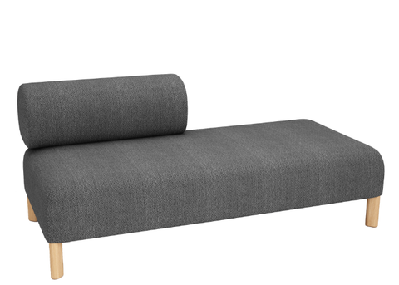 dd cailloux 2 seater fabric breakout sofa with 1 backrestmid grey