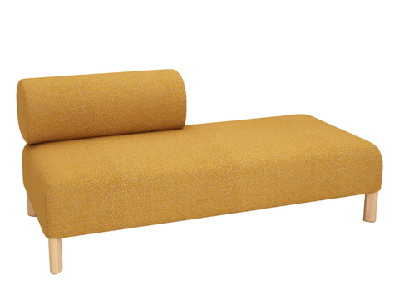 dd cailloux 2 seater fabric breakout sofa with 1 backrest mid grey 