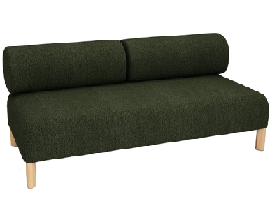 dd cailloux 2 seater fabric breakout sofa green 