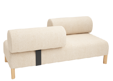 dd cailloux 2 seater fabric breakout sofa with 2 opposite backrestsbone
