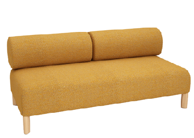dd cailloux 2 seater fabric breakout sofamustard
