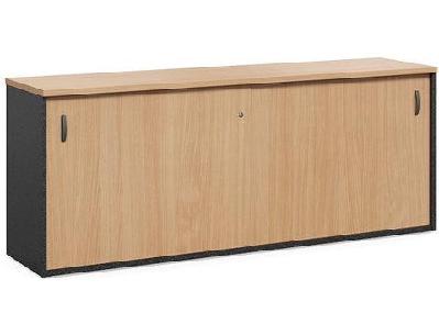 dd accent sliding door buffet with lockbeech with ironstone