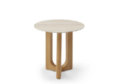 dd lita sintered stone top round side table