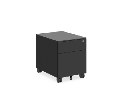 dd lunar metal 1 drawer 1 file mobile pedestalblack