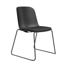 dd juno plastic shell sled base breakout chairblack / yes