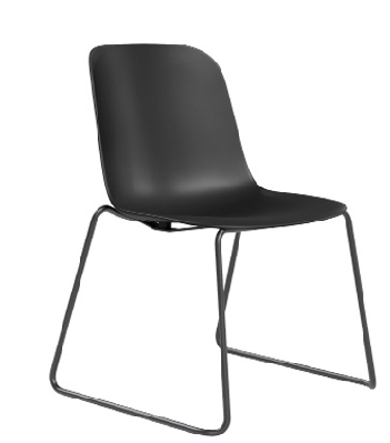 dd juno plastic shell sled base breakout chairblack / no