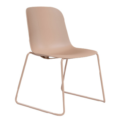 dd juno plastic shell sled base breakout chairdusty pink / no