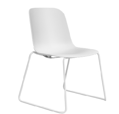 dd juno plastic shell sled base breakout chairwhite / no