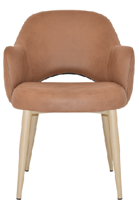 ez albury birch colour metal leg upholstered hospitality dining armchairtan vinyl