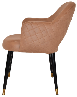 ez arm chair albury metal (slim) black brasspelle/benito tan
