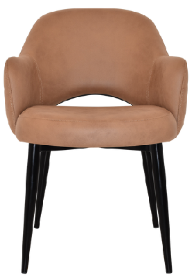 ez albury black metal leg upholstered hospitality dining armchairtan vinyl