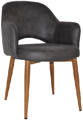 ez albury oak colour metal leg upholstered hospitality dining armchaireastwood slate