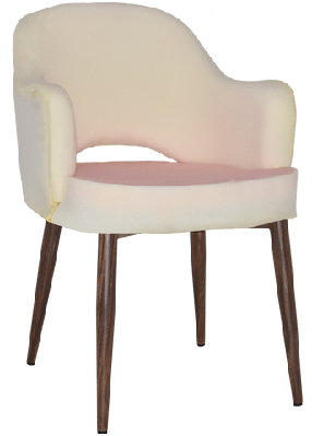 ez albury walnut colour metal leg upholstered hospitality dining armchairunupholstered