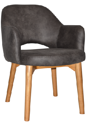 ez albury solid timber oak stained upholstered hospitality dining armchaireastwood slate