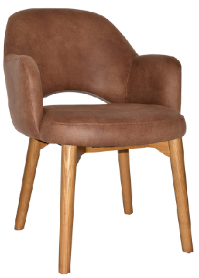 ez albury solid timber oak stained upholstered hospitality dining armchaireastwood tan