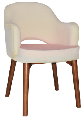 ez albury solid timber walnut stained upholstered hospitality dining armchairunupholstered