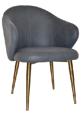 ez arm chair hugo metal (slim) brasspelle tan