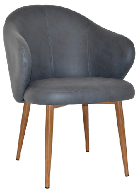 ez arm chair hugo metal lightoaknavy pelle