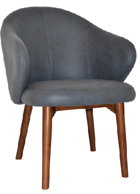 ez arm chair hugo timber light walnutpelle navy